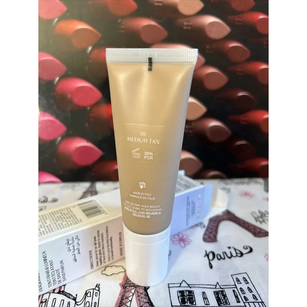 GloWish By Huda Beauty Multi Dew Skin Tint - 1.35oz Full Size Read Medium Tan 06